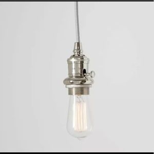 Pottery Barn Pendant Hardware Cord Kit, Nickel finish